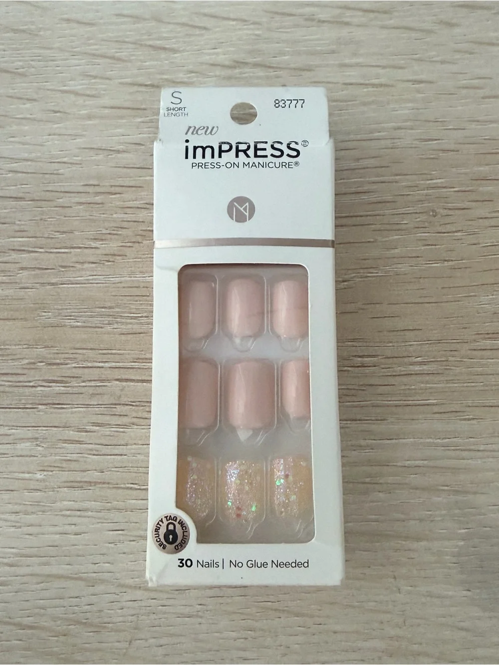 imPRESS Nude Pink & Glitter Press-On Manicure - 30 Nails